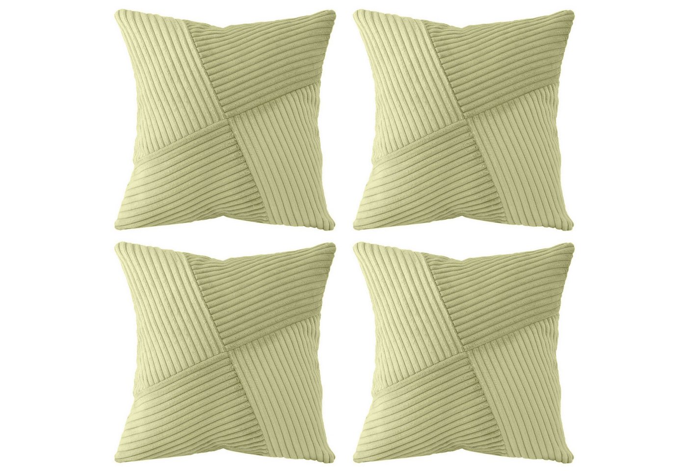 Amilian Kissenhüllen - 4er Set Kissenbezug, Kissenbezüge - Zierkissenbezüge, (4 Stück), 40x40 cm, Kissenhülle für Sofakissen, Dekokissen, Zierkissen, Kissen von Amilian