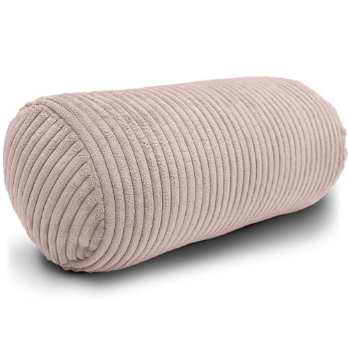 Amilian Nackenrolle 40x15 cm – Ergonomisches Kissen mit Füllung – Waschbar & vielseitig einsetzbar – Für Erwachsene & Kinder – Ideal für Nacken (Elfenlicht, 40 x 15 cm) von Amilian