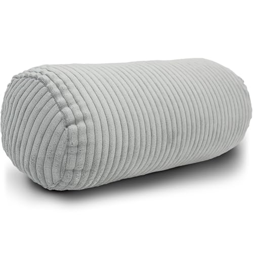 Amilian Nackenrolle mit Bezug 40x15 cm – Cord Kissen mit Füllung – Waschbar – Für Erwachsene & Kinder – Ideal für Nacken (Nachtnebel, 40 x 15 cm) von Amilian