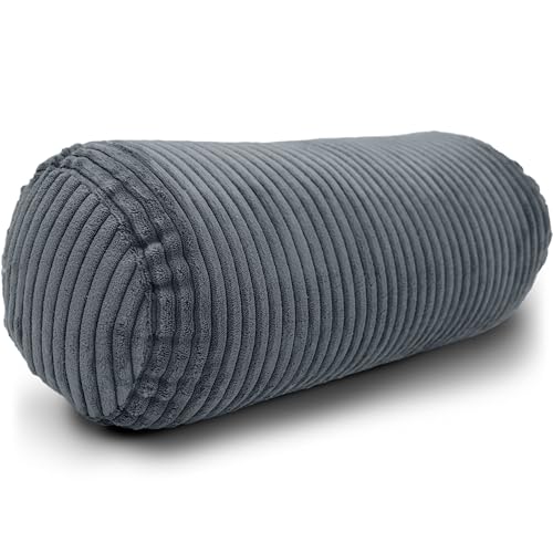 Amilian Nackenrolle 40x15 cm – Ergonomisches Kissen mit Füllung – Waschbar & vielseitig einsetzbar – Für Erwachsene & Kinder – Ideal für Nacken (Nebelklang, 40 x 15 cm) von Amilian