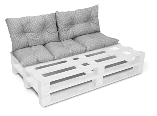 Amilian Palettenkissen Set 1x 120x40 + 2x40x60 Sitzauflage Sunnypillow Sitzkissen für Europaletten Palettensofa Palettenmöbel Balkon Kleine Couch Outdoor Sessel oder kleines Sofa für Jugendzimmer von Amilian