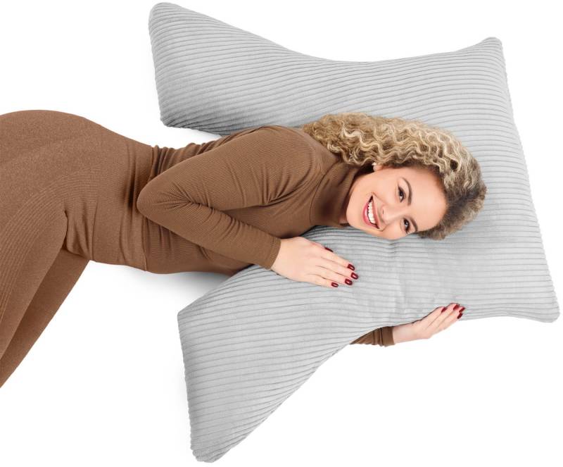 Amilian Schlafkissen - Lesekissen für Bett und Sofa - Seitenschläferkissen - Stillkissen, Seitenschläfer, Rückenlage, Schlafkissen für Seitenlage, Kissen mit Füllung und abnehmbarem Bezug - Stillhilfe Amilian Schlafkissen - Lesekissen für Bett und Sofa - Seitenschläferkissen - Stillkissen, Seitenschläfer, Rückenlage, Schlafkissen für Seitenlage, Kissen mit Füllung und abnehmbarem Bezug - Stillhilfe von Amilian