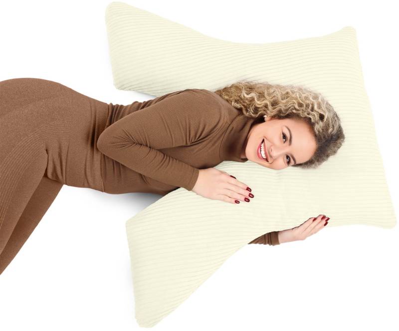 Amilian Schlafkissen - Multifunktionskissen - Seitenschläferkissen - Komfortkissen, Seitenschläfer, Rückenlage, Schlafkissen für Seitenlage, Kissen mit Füllung und abnehmbarem Bezug - Stillhilfe Amilian Schlafkissen - Multifunktionskissen - Seitenschläferkissen - Komfortkissen, Seitenschläfer, Rückenlage, Schlafkissen für Seitenlage, Kissen mit Füllung und abnehmbarem Bezug - Stillhilfe von Amilian