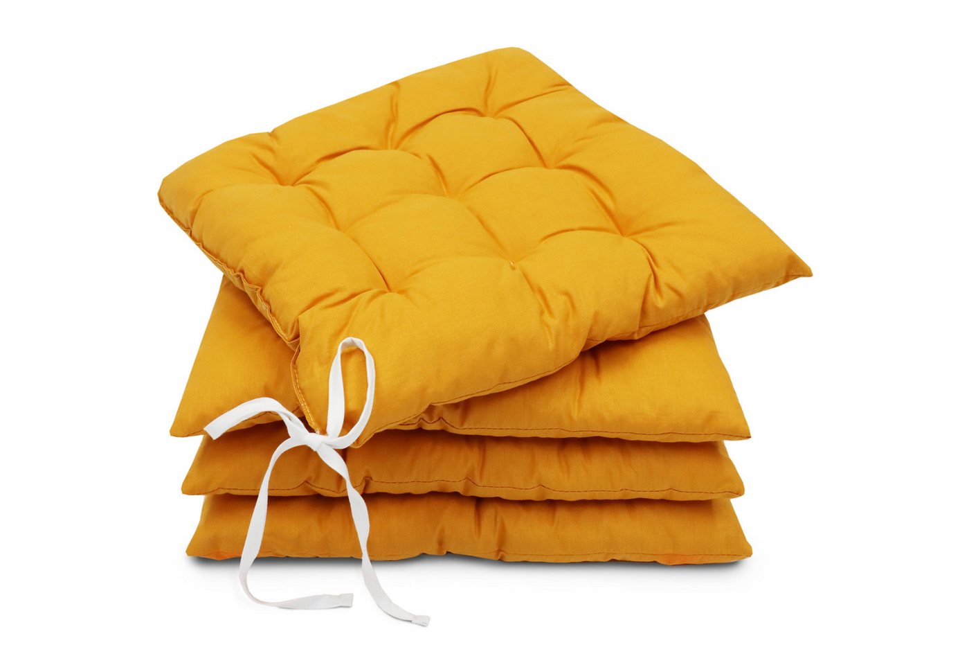 Amilian Stuhlkissen 40x40 mit Bändern - 4er Set Sitzkissen - Outdoor Indoor - Sitzauflage, waschbar Amilian Stuhlkissen 40x40 mit Bändern - 4er Set Sitzkissen - Outdoor Indoor - Sitzauflage, waschbar von Amilian