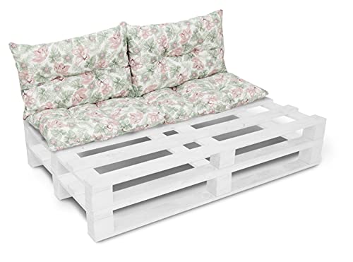 Amilian Palettenkissen Set 1x 120x40 + 2x40x60 Sitzauflage Sunnypillow Sitzkissen für Europaletten Palettensofa Palettenmöbel Balkon Kleine Couch Outdoor Sessel oder kleines Sofa für Jugendzimmer von Amilian