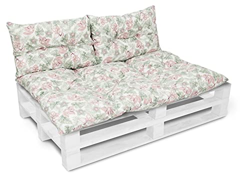 Amilian Palettenkissen Set 1x 120x80 + 2x40x60 Sitzauflage Sunnypillow Sitzkissen für Europaletten Palettensofa Palettenmöbel Balkon Kleine Couch Outdoor Sessel oder kleines Sofa für Jugendzimmer von Amilian