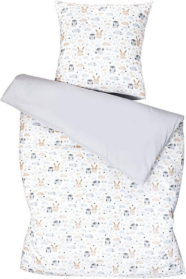 Bettwäsche 2-teilig, Bettbezug 135 x 200 cm, Kopfkissenbezug 80 x 80 cm, Amilian, 100% Baumwolle von Amilian