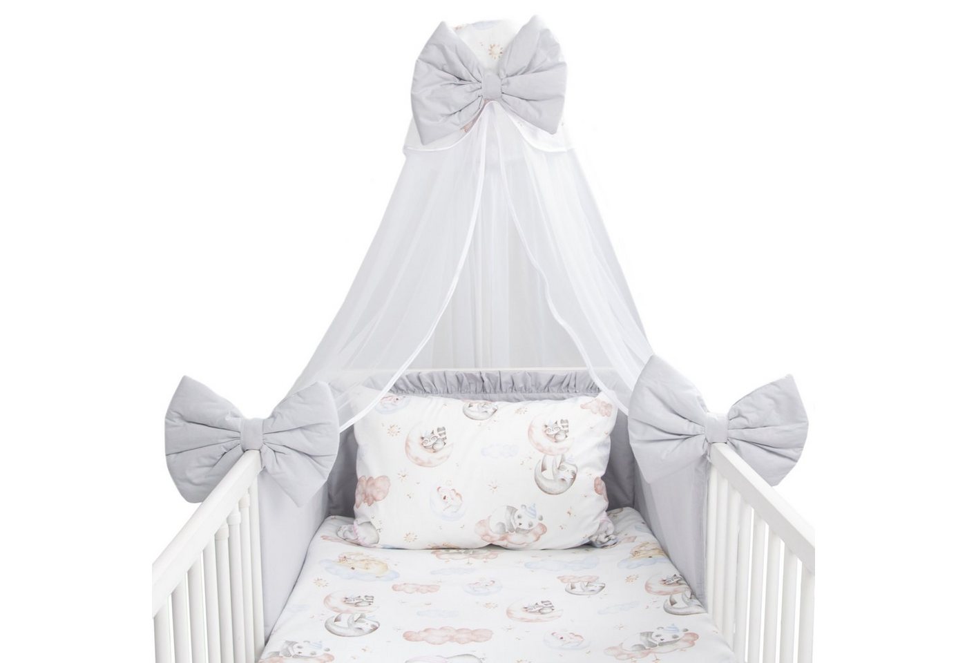 Babybettwäsche Kinderbettwäsche 100x135 Set - Kissenbezug 40x60 - Himmel, Amilian, Chiffonhimmel von Amilian