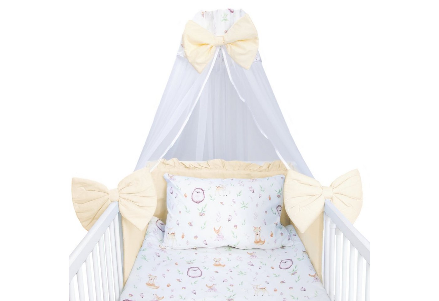 Babybettwäsche Kinderbettwäsche 100x135 Set - Kissenbezug 40x60 - Himmel, Amilian, Chiffonhimmel von Amilian