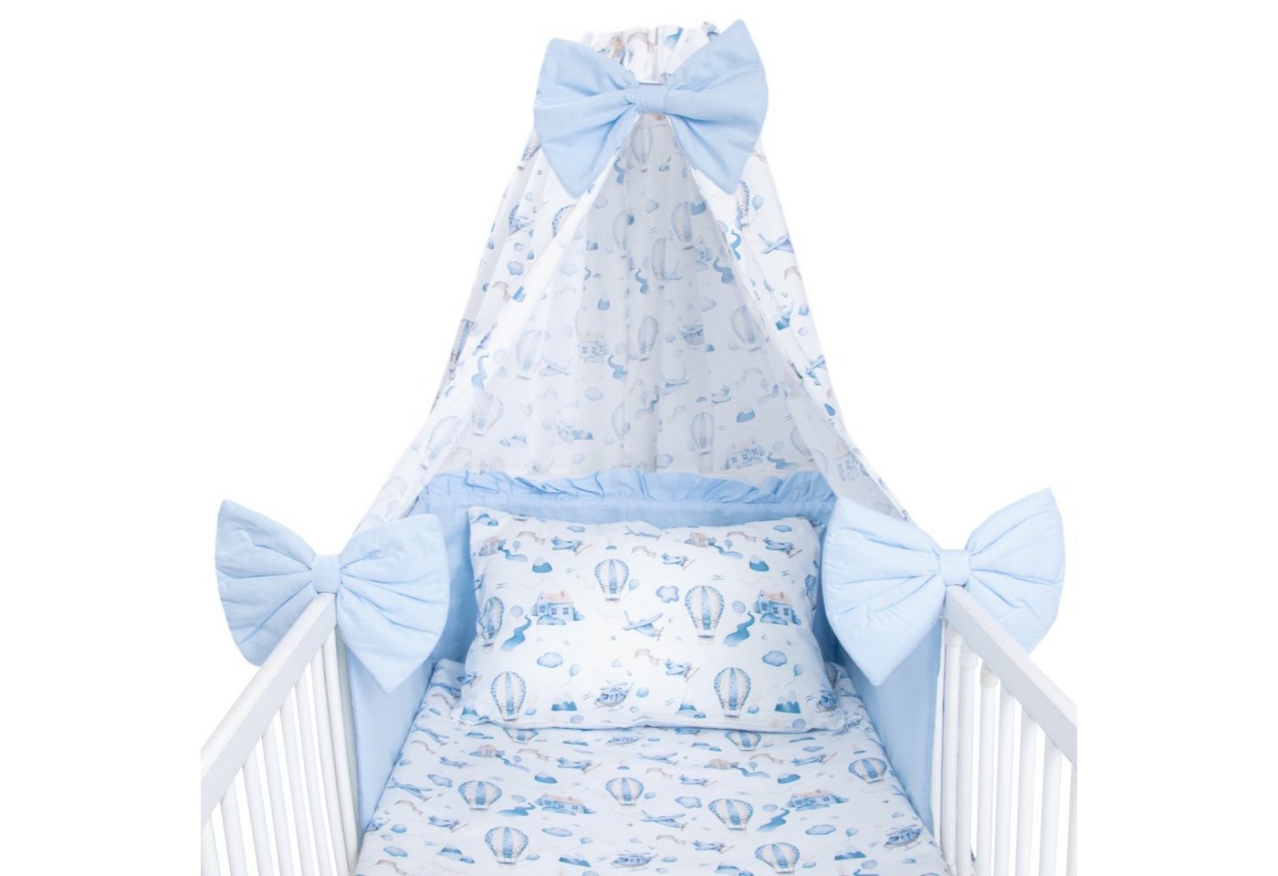 Babybettwäsche Kinderbettwäsche 100x135 Set - Kissenbezug 40x60 - Himmel, Amilian, Vollstoffhimmel von Amilian