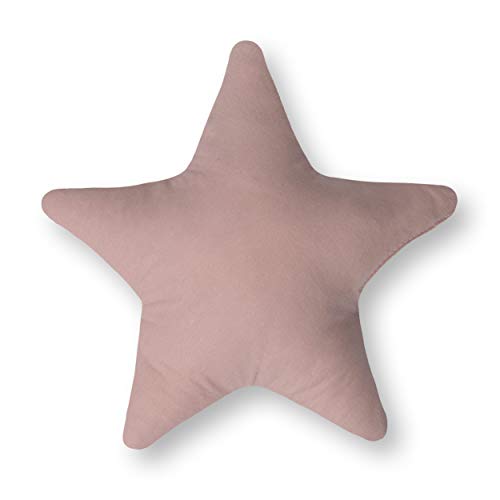 Kissen Stern Sternchen Zierkissen ca. 28 cm Kinderzimmer Zimmer Deko Plüschkissen Sternkissen Baby Kinder Dekokissen mit Füllung für Schlafzimmer Babyzimmer Kinderbett Mädchen Jungen Cappucino von Amilian