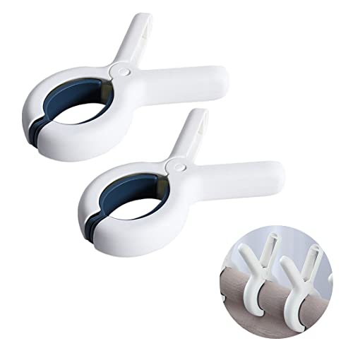 Amind 2 Stück Jumbo Größe Wäscheklammern,Clothes Pegs mit Antirutsch Soft Grip,Strandtuch Clips aus Kunststoff,Winddichte Handtuch Klammer für Innen und Außen Bereich von Amindz