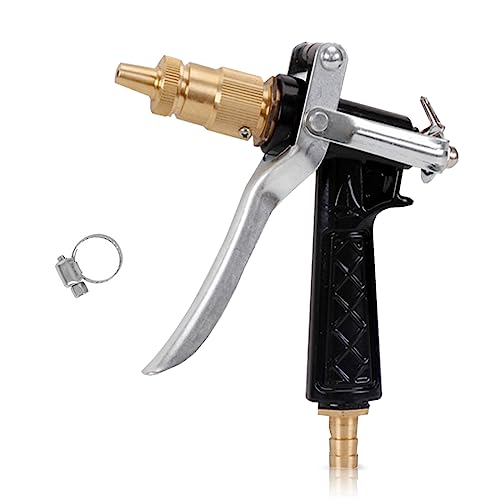 Amindz Garten Handbrause, Heavy Duty Hochdruck Gartenbrause,Garten Spritze Ganzmetall Verstellbarer Wasserdurchfluss Professionell für Garten Bewässerung, Autowäsche und Bürgersteig Reinigung von Amindz