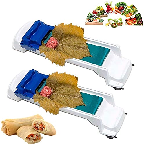 Amini Gemüse Fleisch Roller Weinblätter Rollmaschine Fleisch Sushi Roller Leaf Roll Maker Picknick Küche Rollen Werkzeug Gefüllt Traube Kohlblatt Walzmaschine DIY Gemüse Fleisch Rolling (2pcs) von Amini