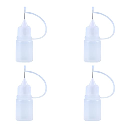 Amissz Nadelflaschen 5ml, Dosierflasche, Quetschflasche Klein, Spritzflasche, Kleine Plastikflasche, Leerfläschchen Mit Nadelspitze, Präzisionsspitzen-Applikator-Flaschen für DIY Craft Nachfüllkleber von Amissz