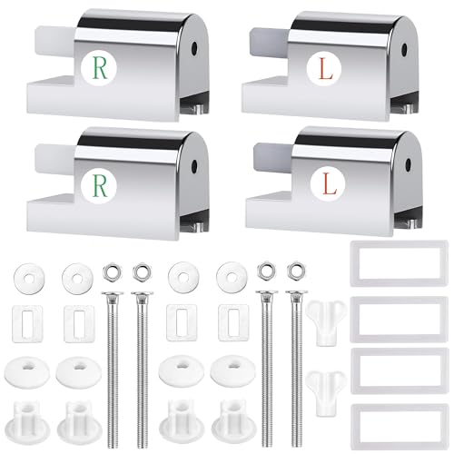 2 Stück ABS Wc Sitz Scharniere, Universal Wc Sitz Scharniere, Softclose WC Sitz Metallscharniere, Wc Sitz Halterung, für Feste Toilettensitzteile zu Installieren von Amllaing