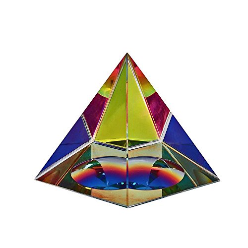 Amlong Crystal Schillernde Pyramide – Regenbogenfarben, 11,4 cm hoch, mit Geschenkbox von Amlong Crystal