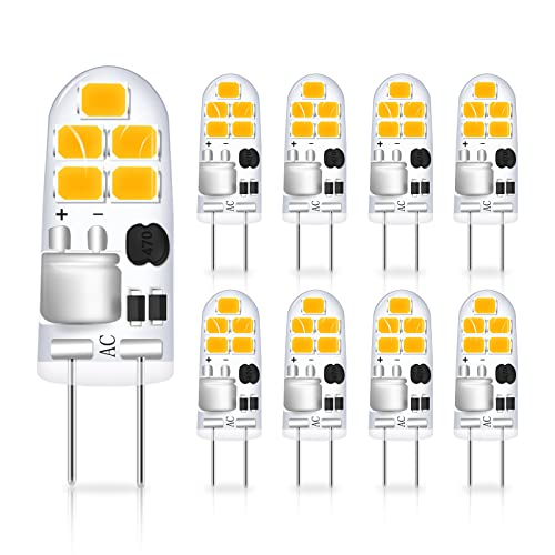 AmmToo LED G4 Lampen,1W LED G4 12V Birnen,G4 LED Lampen Warmweiß 2700K,Ersatz für 10W Halogenlampen,12V Glühlampen kein Flackern nicht dimmbar,G4 LED Leuchtmittel,LED Stifsockellampen von AmmToo
