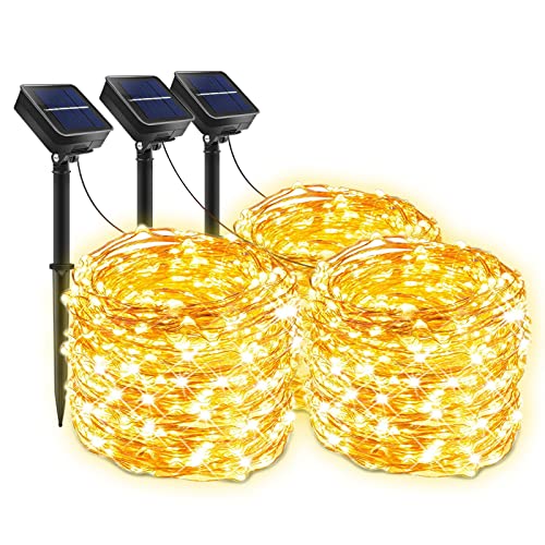 Solar Lichterkette Aussen, 30M 290 LED Solar Kupferdraht Lichterkette, 8 Modi Wasserdicht Solarlichterkette für Außen, Garten, Terrasse, Balkon Deko … von AmmToo