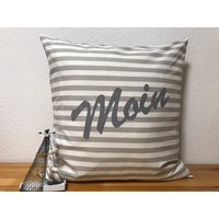 1 Maritime Kissenhülle Kissenbezug, Dekokissen Landhausstil Kissen Moin Grau/Weiß 50x50cm 1 Maritime Kissenhülle Kissenbezug, Dekokissen Landhausstil Kissen Moin Grau/Weiß 50x50cm von Ammerkind
