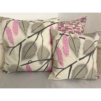 1x Landhausstil Kissenhüllekissen Rosa/Taupe 50x50cm von Ammerkind