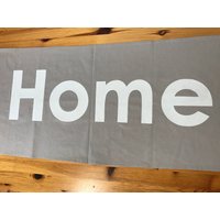 1x Landhausstil Tischläufertischdecke Taupe/Weiß 40x118cm von Ammerkind