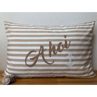 Kissenhüllekissenbezugmaritim Ahoi Beige/Weiß 40x60cm von Ammerkind