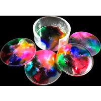 Vierer Resin Eclipse-Set// Untersetzer Rund Mit Halterung // Bunt /Crazy Color/Rainbow Epoxidharz - Coaster With Mount Vierer Resin Eclipse-Set// Untersetzer Rund Mit Halterung // Bunt /Crazy Color/Rainbow Epoxidharz - Coaster With Mount von AmmoDesignShop
