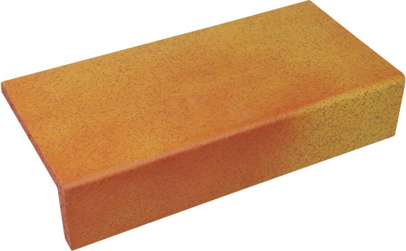 Ammonit Keramik Bodenfliese Längsschenkel Spaltplatte 24 x 11,5 x 5,2 cm, Steinzeug, Rot von Ammonit Keramik