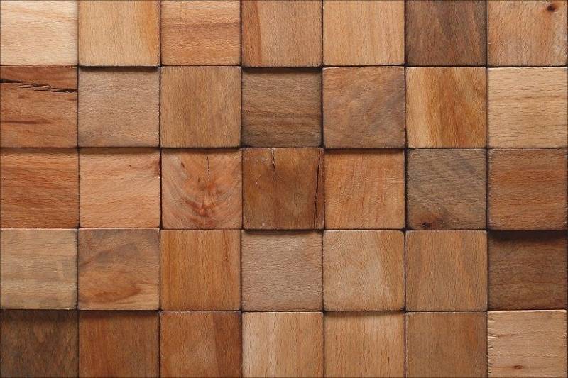 Ammonit Wandpaneele Cube 1 34,5 x 34,5 cm, Holz von Ammonit Keramik