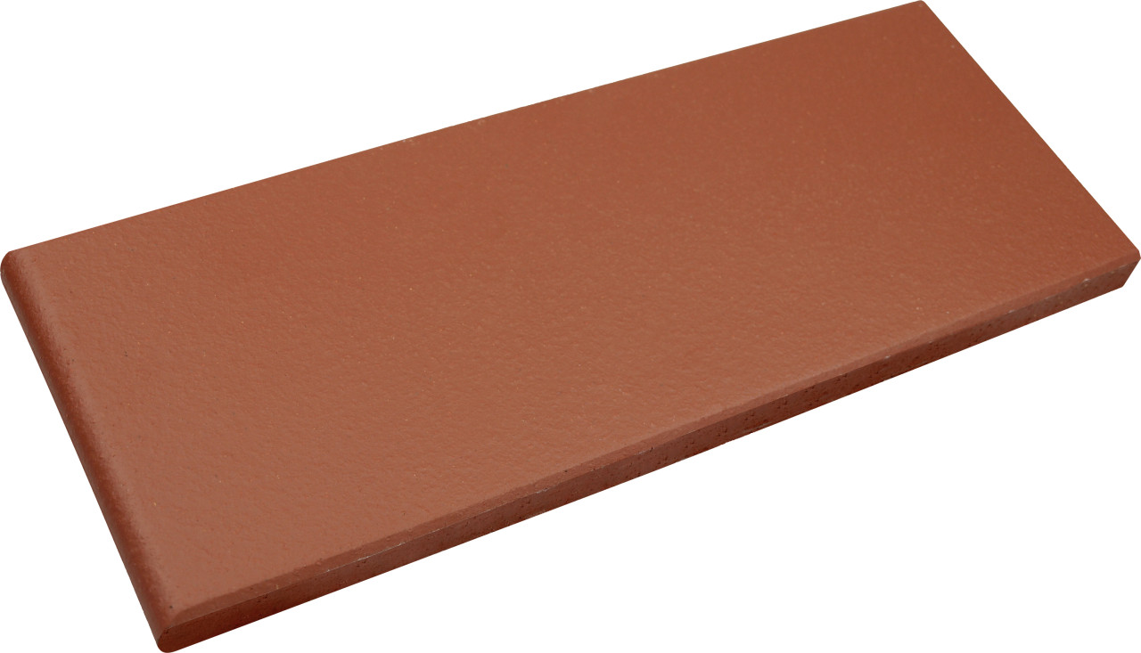 Fensterbank Spaltplatte 30 x 11,5 cm rot-natur von Ammonit Keramik