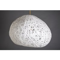 Big Bako'_Claud-Elle Handgemachte Deckenlampe, Weißer Lampenschirm, Schwarzer Warmes Licht, Lichteffekte, Langlebiger Kunststoff, Upcycling von AmodstoreDesign