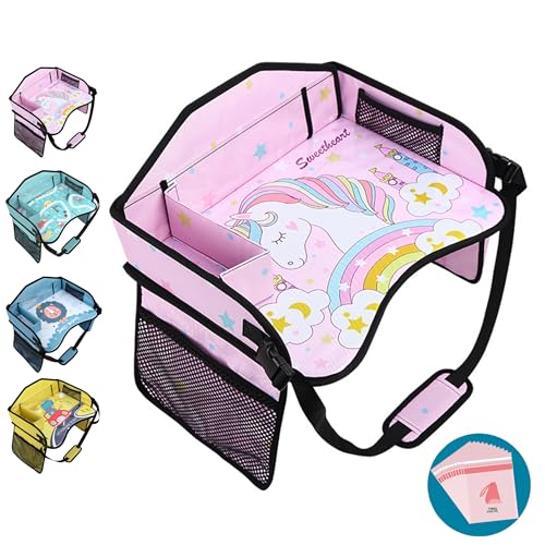 Amoilly Autositz Tablett für Kinder Reisen, Kleinkind Reise Tablett für Auto und Flugzeug mit Cartoon Design, Road Trip Aktivitäten in Rosa Amoilly Autositz Tablett für Kinder Reisen, Kleinkind Reise Tablett für Auto und Flugzeug mit Cartoon Design, Road Trip Aktivitäten in Rosa von Amoilly