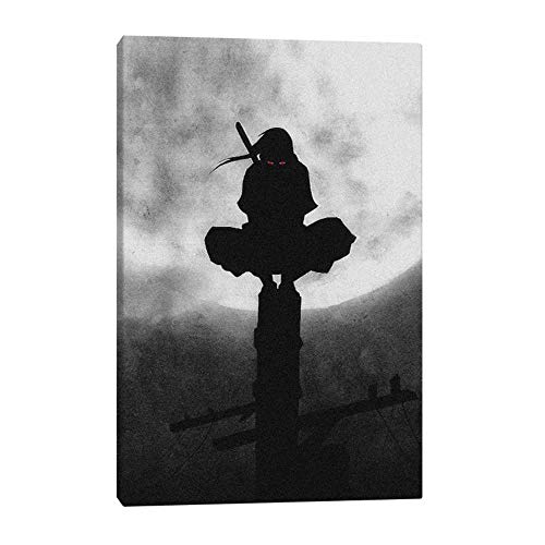Amokr Leinwand Bilder 60x80cm kein Rahmen Itachi Uchiha Naruto Anime Gemälde für Wohnzimmer zu Hause Schlafzimmer Studie Wohnheim Dekoration Drucke von Amokr
