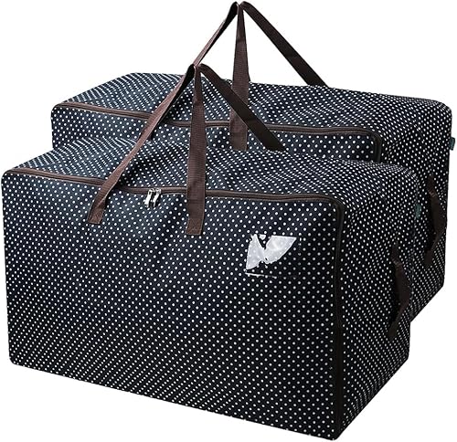 Amonsen 2pcs große Aufbewahrungstasche für Heavy-Duty Stuff Organizer, gut für Zwiebel, Bettwäsche, Dekoration Dinge, Werkzeuge etc. Blauer Punkt von Amonsen