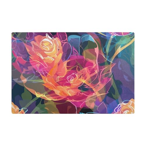 Abstrakte Kunst-Illustrationen, Blumen, rote Kaffeematten für Küchentheke, Leder, feuchtigkeitsabsorbierende Kaffeemaschine, Pads für Arbeitsplatten für Kaffeemaschine Abstrakte Kunst-Illustrationen, Blumen, rote Kaffeematten für Küchentheke, Leder, feuchtigkeitsabsorbierende Kaffeemaschine, Pads für Arbeitsplatten für Kaffeemaschine von Amooorous