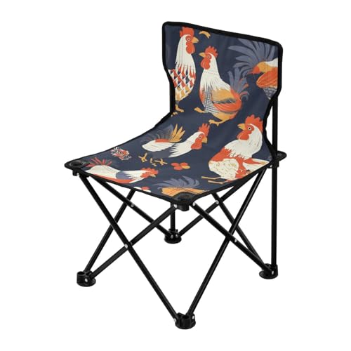Amooorous Asthetic Chickens Faltbarer Ultraleichter Campingstuhl Ultraleicht Faltbarer Stuhl mit Tragetasche für Reisen Rasen von Amooorous