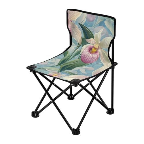 Amooorous Beauty Spring Campingstuhl mit violetten Blumen, ultraleicht, Rucksack, Strandkörbe für Erwachsene, Tragetasche für Angeln, Reisen von Amooorous