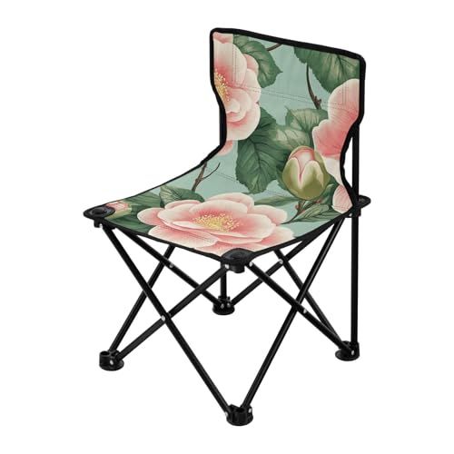 Amooorous Beauty Spring Flowers Rose Faltbarer Ultraleichter Campingstuhl Ultraleicht Tragbarer Stuhl mit Tragetasche für Wandern Rasen von Amooorous