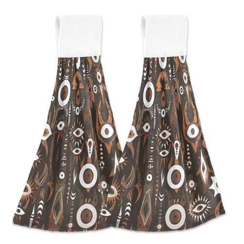 Amooorous Böhmischer marokkanischer Stil Monsters Brown dekoratives Handtuch mit Schlaufe 2er Set Handtuch für Badezimmer dekorative weiße Geschirrtücher Amooorous Böhmischer marokkanischer Stil Monsters Brown dekoratives Handtuch mit Schlaufe 2er Set Handtuch für Badezimmer dekorative weiße Geschirrtücher von Amooorous