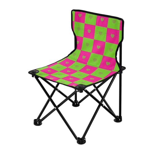 Amooorous Buffalo Plaid Check Heart Green Deep Peach Faltbare Campingstühle für Erwachsene Ultraleichter Eisangelstuhl mit Rückenlehne inklusive Tragetasche für Camping Konzert Amooorous Buffalo Plaid Check Heart Green Deep Peach Faltbare Campingstühle für Erwachsene Ultraleichter Eisangelstuhl mit Rückenlehne inklusive Tragetasche für Camping Konzert von Amooorous