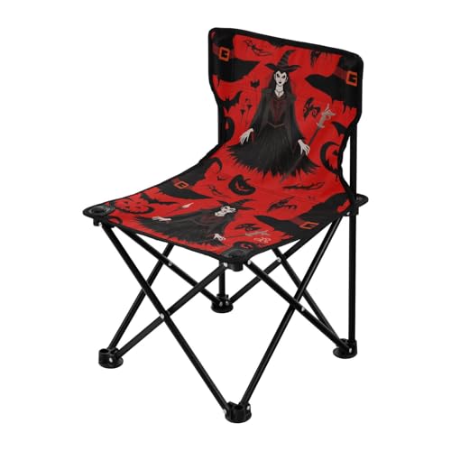 Amooorous Goth Red Black Halloween Hexe Pumpkin Compact Backpacking Camp Chair Ultralight Ice Fishing Chair With Back with Carrying Bag for Lawn Sports Amooorous Goth Red Black Halloween Hexe Pumpkin Compact Backpacking Camp Chair Ultralight Ice Fishing Chair With Back with Carrying Bag for Lawn Sports von Amooorous