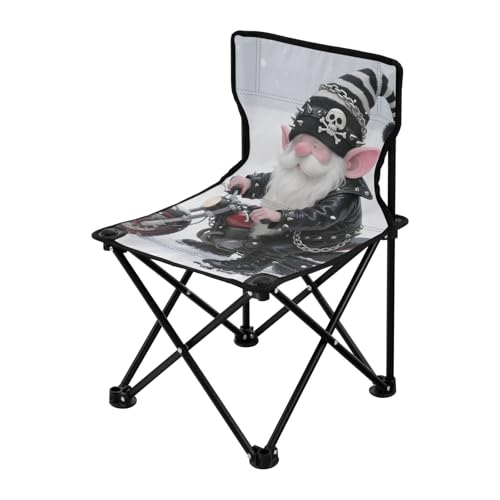 Amooorous Gothic-Motorrad-Campingstuhl, zusammenklappbar, leicht, Rucksack, Tragetasche, für Camp-Camp, Schwarz Amooorous Gothic-Motorrad-Campingstuhl, zusammenklappbar, leicht, Rucksack, Tragetasche, für Camp-Camp, Schwarz von Amooorous