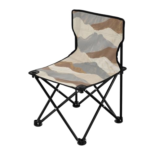 Amooorous Mountain-Campingstuhl, tragbar, robust, ultraleicht, Eisangelstühle für Erwachsene, mit Tragetasche für Rasen, Rasen, Graubraun von Amooorous