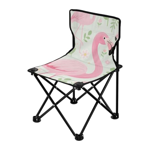 Amooorous Pink Flamingo Faltbarer Ultraleichter Campingstuhl Leichte Reisestühle für Erwachsene mit Tragetasche für Outdoor Wandern von Amooorous