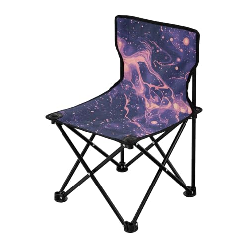 Amooorous Purple Acid Abstrakt Packbarer Campingstuhl Ultraleicht Strandkorb Rucksack Inklusive Tragetasche für Camping Konzert von Amooorous