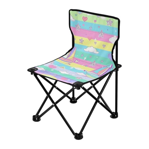 Amooorous Segelboot Island Cartoon Regenbogen Streifen Faltbarer Jugend Campingstuhl Leichter Rucksack Strandstühle für Erwachsene Inklusive Tragetasche für Rasen Rasen Amooorous Segelboot Island Cartoon Regenbogen Streifen Faltbarer Jugend Campingstuhl Leichter Rucksack Strandstühle für Erwachsene Inklusive Tragetasche für Rasen Rasen von Amooorous