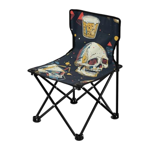 Amooorous Skulls Trinkbier Geometrischer Stil Kompakte Campingstühle Ultraleichter Rasenstuhl Inklusive Tragetasche für Angeln Outdoor Amooorous Skulls Trinkbier Geometrischer Stil Kompakte Campingstühle Ultraleichter Rasenstuhl Inklusive Tragetasche für Angeln Outdoor von Amooorous