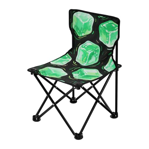 Amooorous Summer Green Ice Cube Faltbare Campingstühle Ultraleichte Rasenstühle mit Tragetasche für Camping Rasen von Amooorous