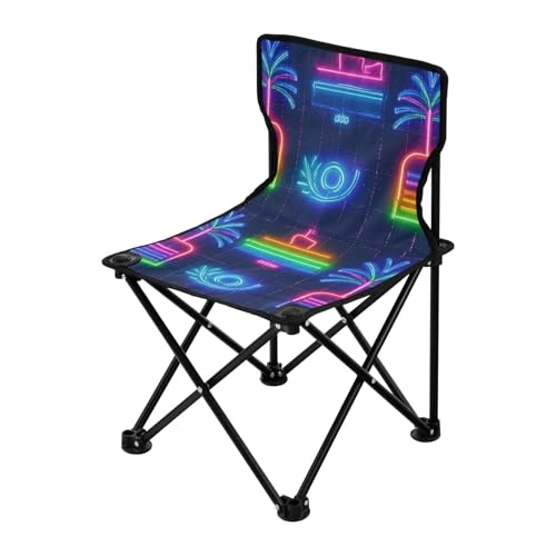 Amooorous Summer Neon Boot Kokosnussbaum Jugend Campingstuhl Ultraleichte Strandkörbe Tragetasche enthalten für Camp-Angeln von Amooorous